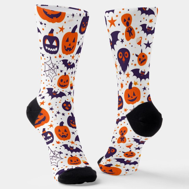 Halloween-Muster Socken (Gewinkelt)