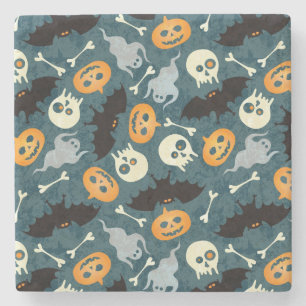 Halloween-Muster Steinuntersetzer