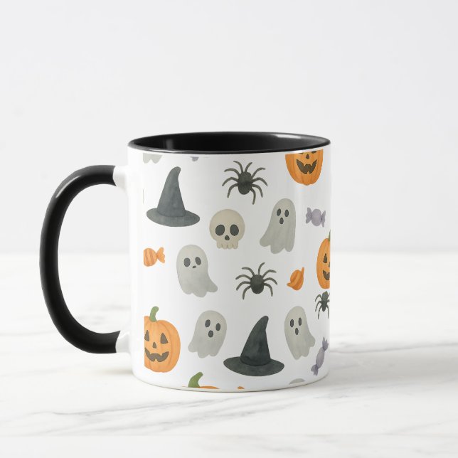 Halloween-Muster Tasse (Links)