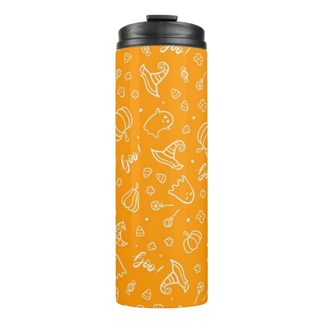 Halloween-Muster Thermosbecher (Vorderseite)