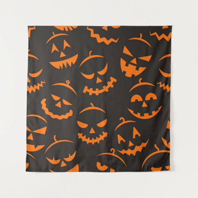 Halloween-Muster Wandteppich (Vorderseite)