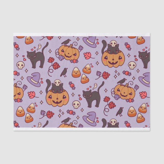 Halloween-Musterdekoration Kaffee Tasse Taschentuc Seidenpapier (Vorderseite)