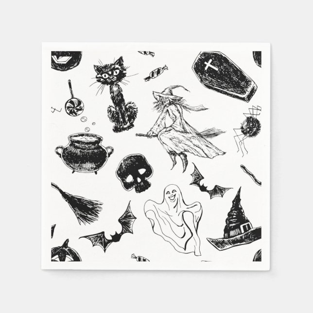 Halloween-Musterdesign Serviette (Vorderseite)