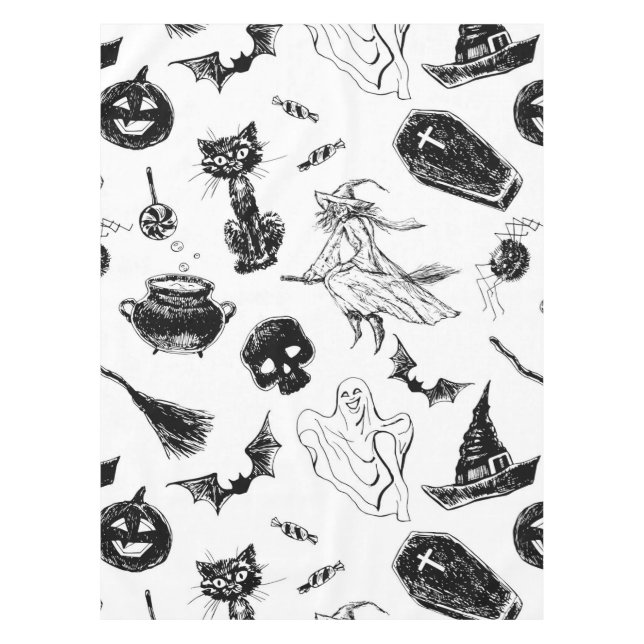 Halloween-Musterdesign Tischdecke (Vorderseite)