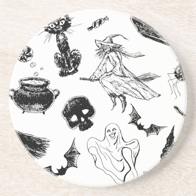 Halloween-Musterdesign Untersetzer (Vorne)