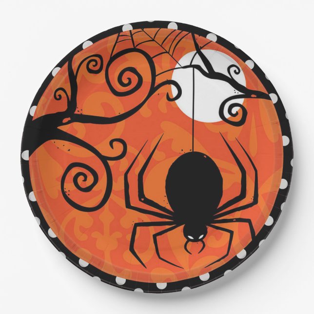 Halloween-Musterplatte Pappteller (Vorderseite)