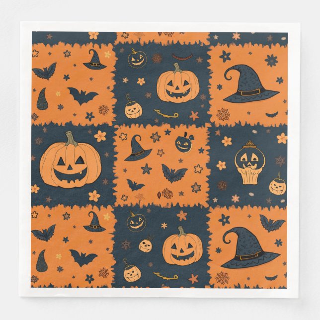 Halloween-Musterserviette Serviette (Vorderseite)