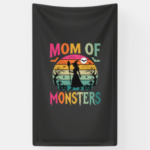 Halloween-Mutter der Monster Hexe Sonnenuntergang Banner