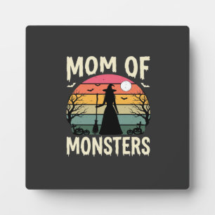 Halloween-Mutter der Monster Hexe Sonnenuntergang Fotoplatte