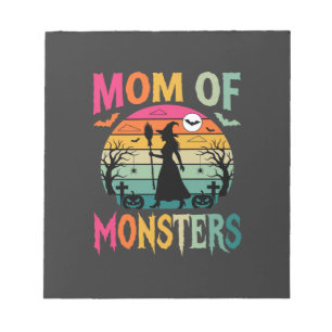 Halloween-Mutter der Monster Hexe Sonnenuntergang Notizblock