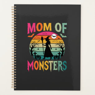 Halloween-Mutter der Monster Hexe Sonnenuntergang Planer