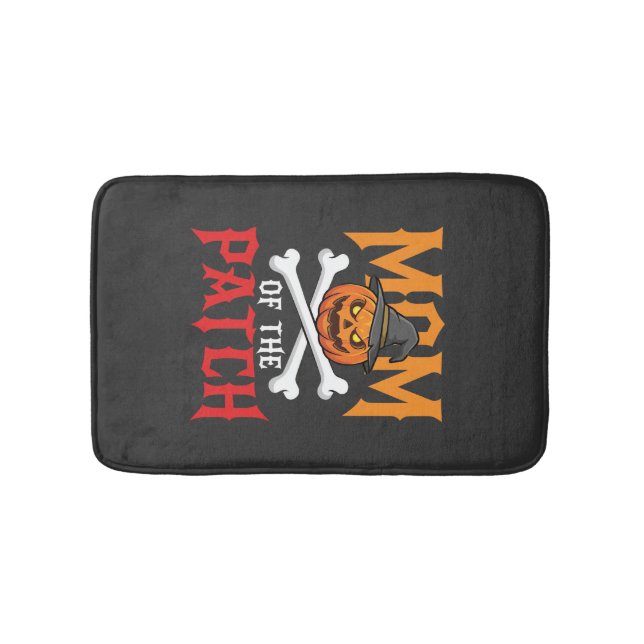 Halloween-Mutter des Patch-Kürbis-Hexe Badematte (Vorderseite)