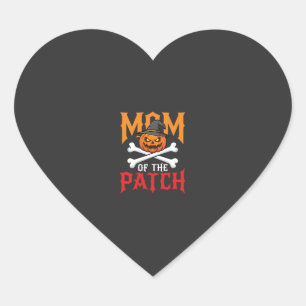 Halloween-Mutter des Patch-Kürbis-Hexe Herz-Aufkleber