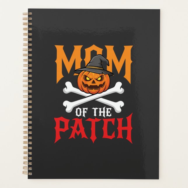 Halloween-Mutter des Patch-Kürbis-Hexe Planer (Vorderseite)