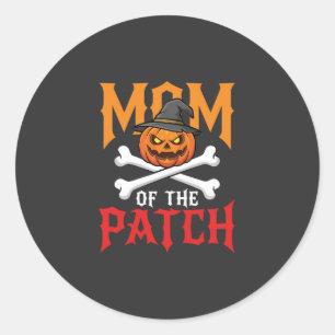 Halloween-Mutter des Patch-Kürbis-Hexe Runder Aufkleber