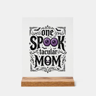 Halloween-Mutter Gruseliges Vintage-Stickerei-Shir Acrylschild