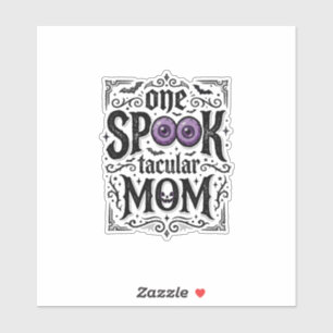 Halloween-Mutter Gruseliges Vintage-Stickerei-Shir Aufkleber