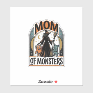 Halloween-Mutter-Shirt Gruseliges Monster-Familien Aufkleber
