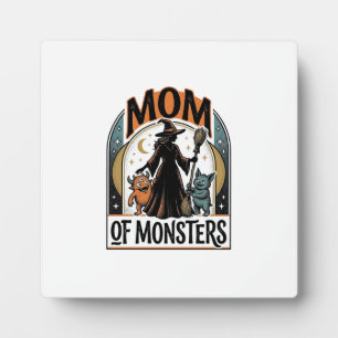 Halloween-Mutter-Shirt Gruseliges-Monster-Familien Fotoplatte