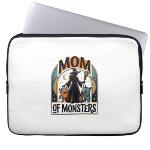 Halloween-Mutter-Shirt Gruseliges Monster-Familien Laptopschutzhülle