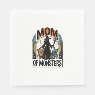 Halloween-Mutter-Shirt Gruseliges Monster-Familien Serviette