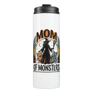 Halloween-Mutter-Shirt Gruseliges Monster-Familien Thermosbecher