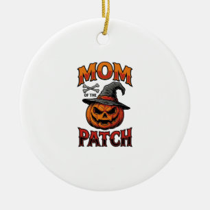 Halloween-Mutter-Shirt Kürbis Knochen Vintage Art_ Keramik Ornament