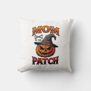Halloween-Mutter-Shirt Kürbis Knochen Vintage Art_ Kissen