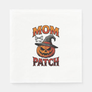 Halloween-Mutter-Shirt Kürbis Knochen Vintage Art_ Serviette