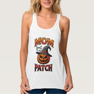 Halloween-Mutter-Shirt Kürbis Knochen Vintage Art_ Tank Top