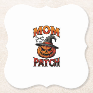 Halloween-Mutter-Shirt Kürbis Knochen Vintage Art_ Untersetzer