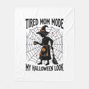 Halloween-Mutter-Shirt Müdes Kostüm Vintage Grafik Fleecedecke
