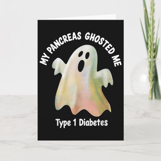 Halloween My Pancreas Ghosted Me Diabetes Boys &am Karte (Vorderseite)