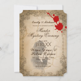 Halloween Mystery Party Vintage Kalligraphie Einladung