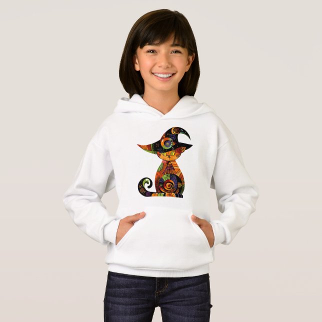 Halloween/mystisch/Katze/Fall Hoodie (Vorne ganz)