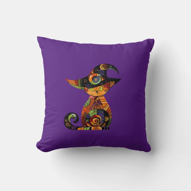 Halloween/mystisch/Katze/Fall Kissen (Vorderseite)