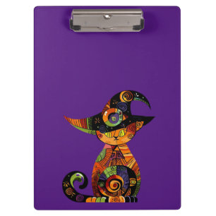 Halloween/mystisch/Katze/Fall Klemmbrett