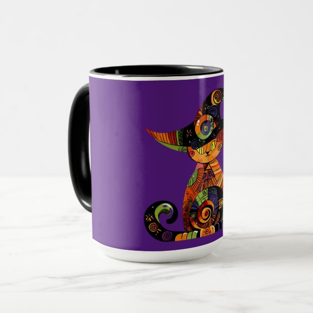 Halloween/mystisch/Katze/Fall Tasse (Vorderseite Links)
