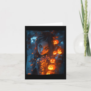 Halloween Mystische Verzauberung Hexenkürbis Pumpk Karte