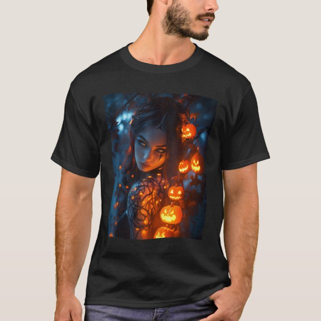 Halloween Mystische Verzauberung Hexenkürbis Pumpk T-Shirt (Vorderseite)
