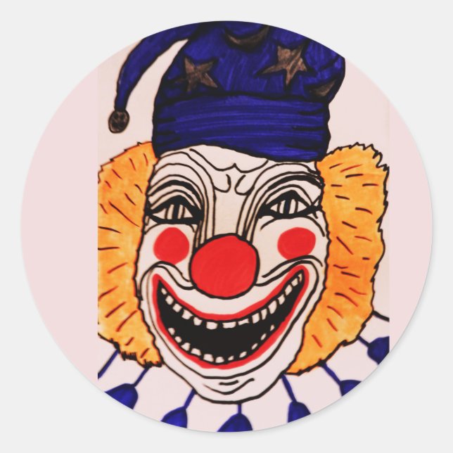 HALLOWEEN NACHT BEÄNGSTIGENDER CLOWN-Aufkleber Runder Aufkleber (Vorderseite)