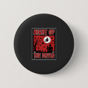 Halloween Nacht des Gruseligen Spukhauses Button