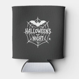 Halloween Nacht Fledermaus Spinnennetz Vektor Desi Dosenkühler