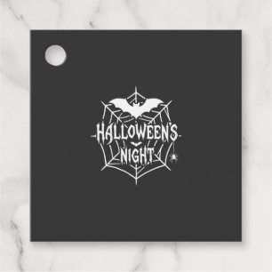 Halloween Nacht Fledermaus Spinnennetz Vektor Desi Geschenkanhänger