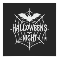 Halloween Nacht Fledermaus Spinnennetz Vektor Desi