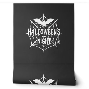 Halloween Nacht Fledermaus Spinnennetz Vektor Desi Tapete