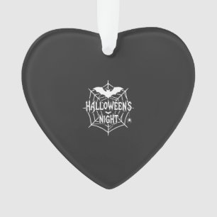 Halloween-Nacht-Fledermaus-Spinnennetz-Vektordesig Ornament