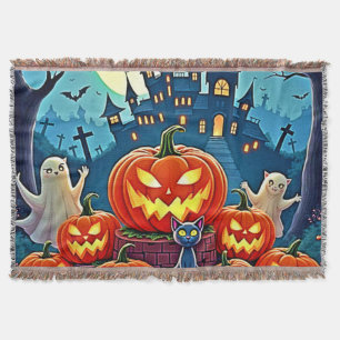 Halloween-Nacht: Gruselige Kunst für Spaß Decke