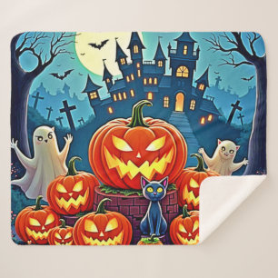 Halloween-Nacht: Gruselige Kunstspaß Sherpadecke