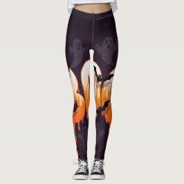 Halloween-Nacht-Illustration Leggings